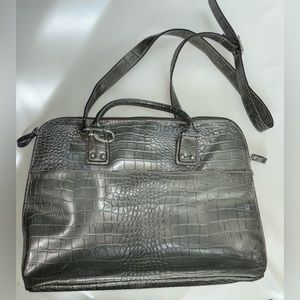 Worthington Gray Laptop Bag 15" Wide x 11" High x 4" Deep at Bottom Zip Closure